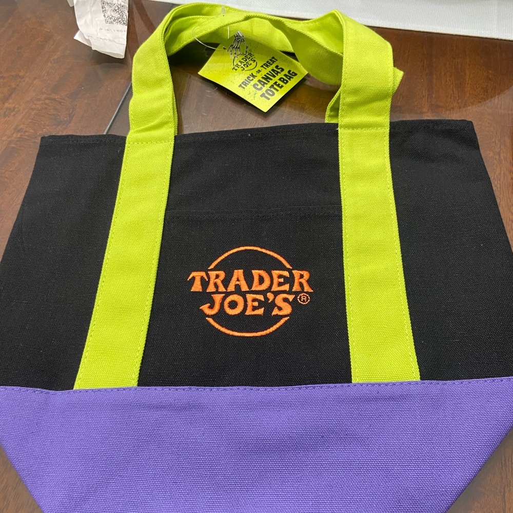 Trader Joe's Black and Purple Mini Bag